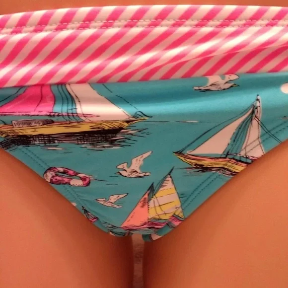 Candie's Vibrant Sailboat Nautical Bikini Bottom - Picture 4 of 11